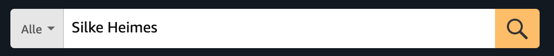 Bild des Amazon-Suchschlitzes mit dem Autoren-Namen: Silke Heimes